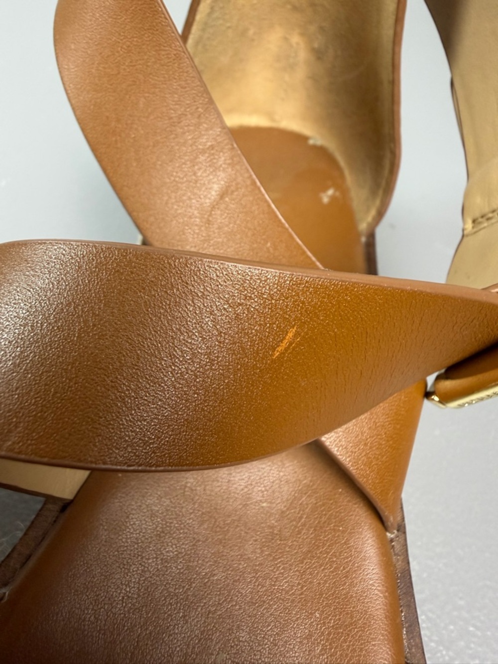 Michael Kors Lynn Espadrille Woven Platform Wide Strap Sandals Size Brown 8M - Picture 9 of 13